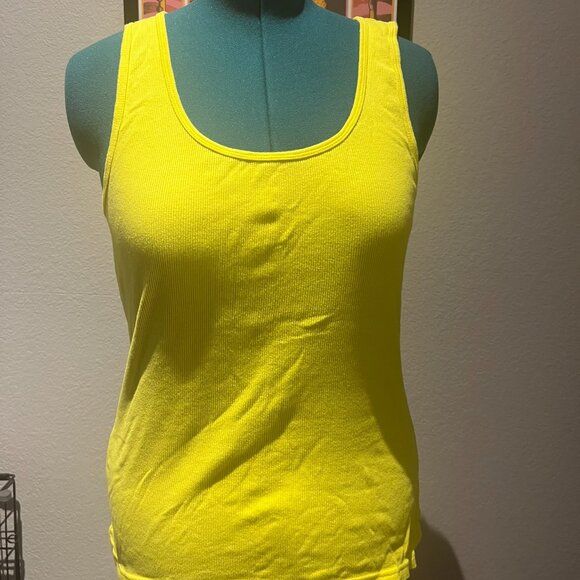 Yellow Ribbed Tank Top - Picture 3 of 3